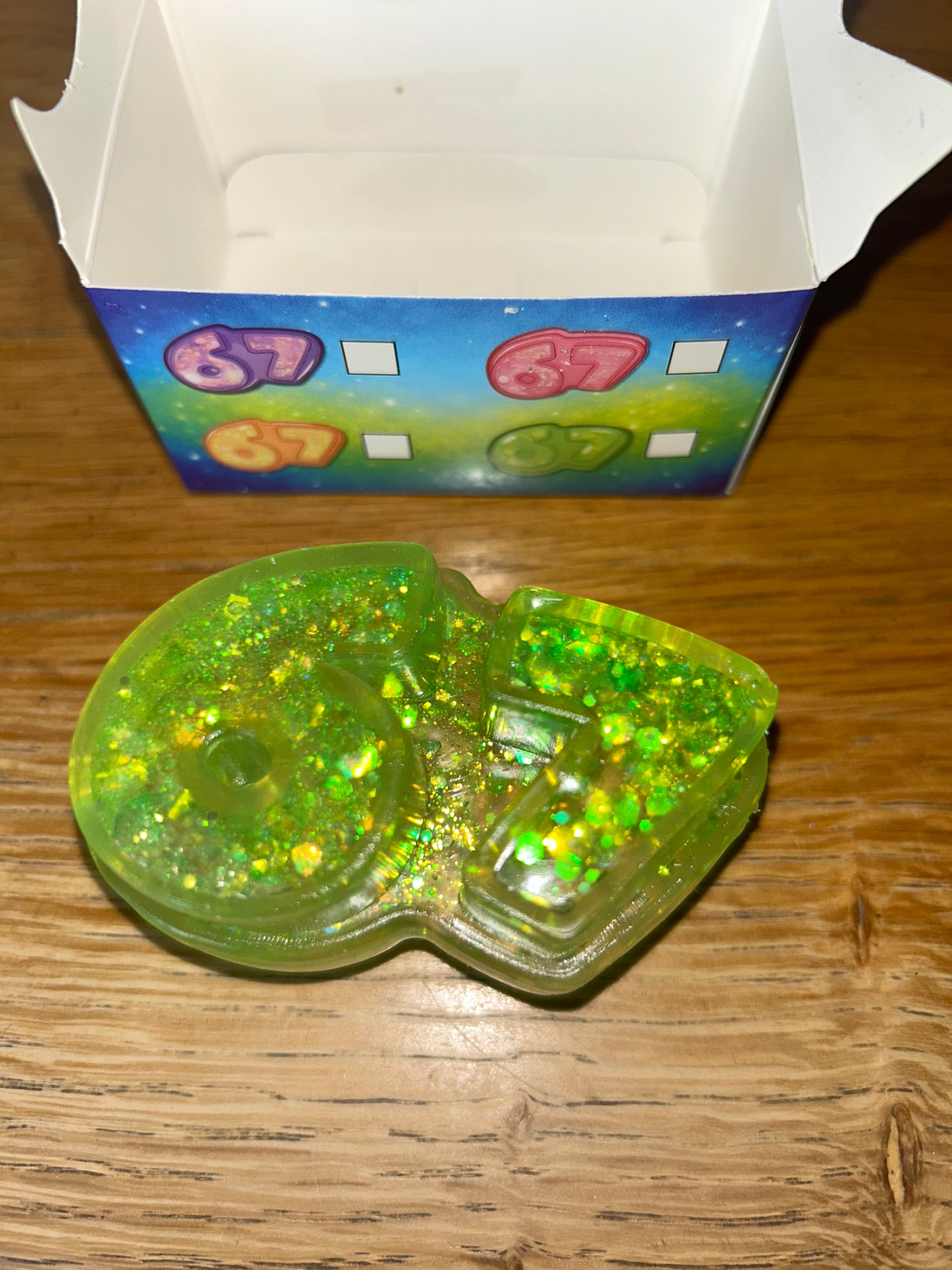 6 7 maltose filled squishy glittery fidget toy