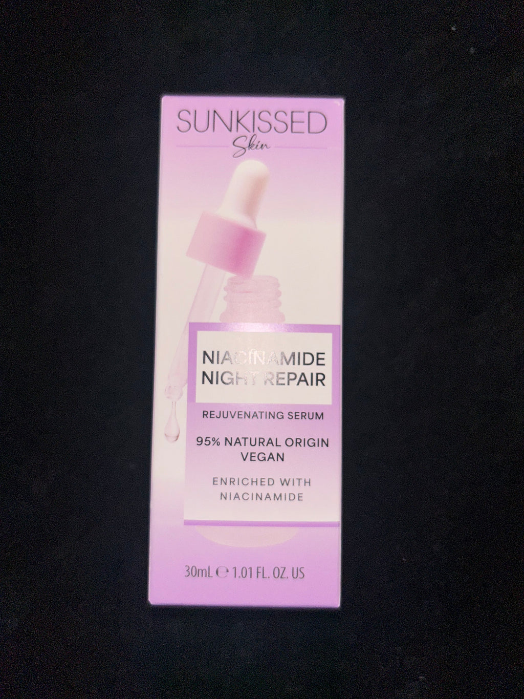 Sunkissed Niacinamide Night Repair Rejuvenating Serum 30ml - enriched with Niacinamide - 95% Natural Formula - Vegan