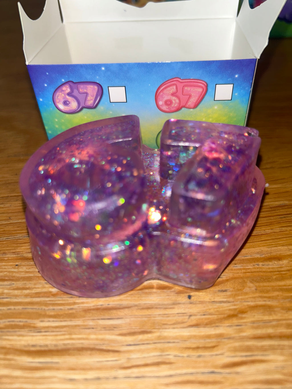 6 7 maltose filled squishy glittery fidget toy