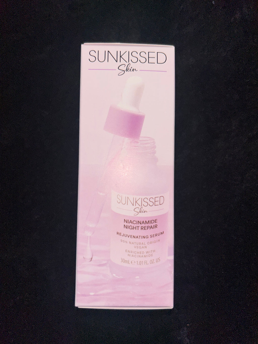 Sunkissed Niacinamide Night Repair Rejuvenating Serum 30ml - enriched with Niacinamide - 95% Natural Formula - Vegan