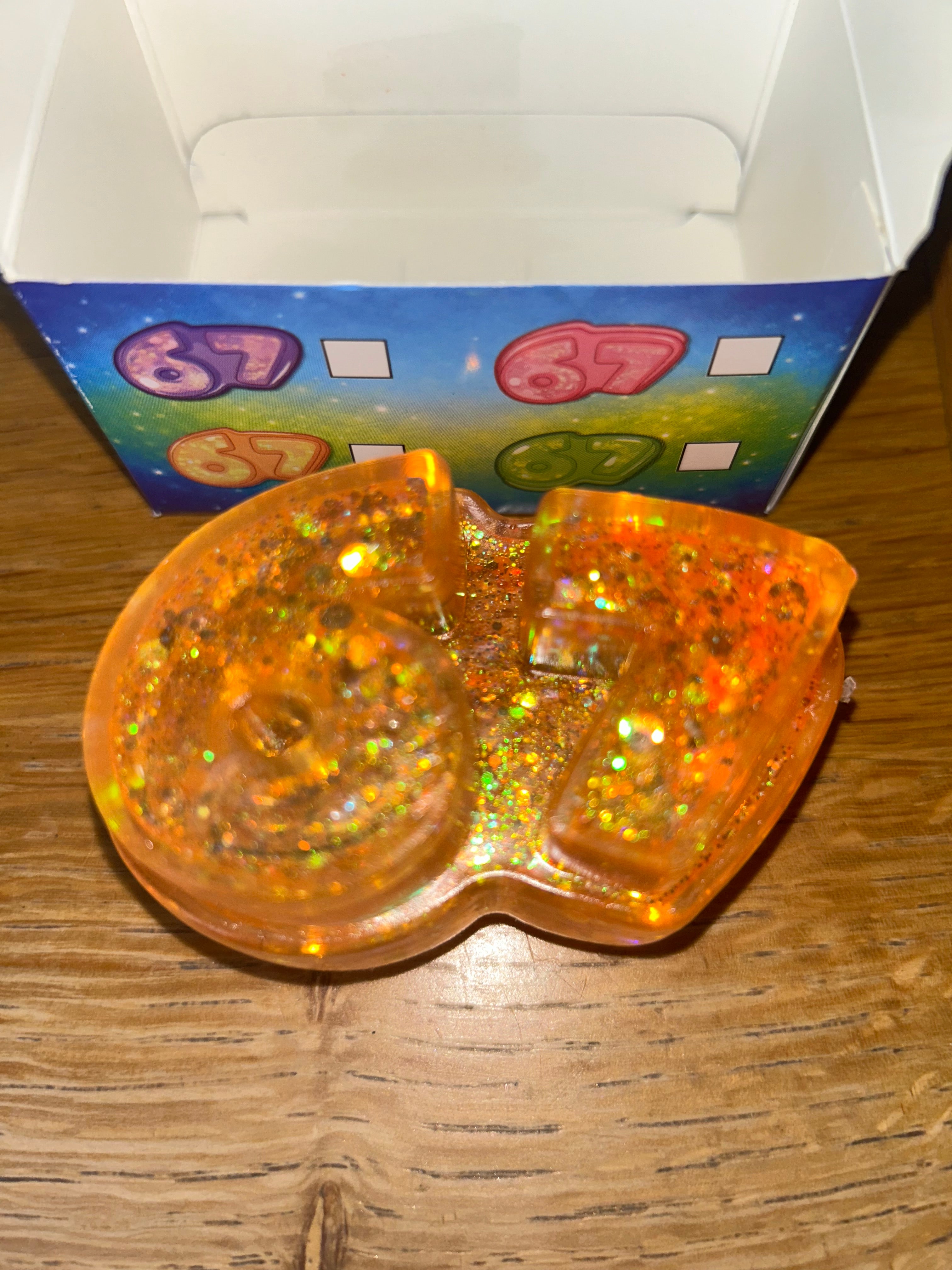 6 7 maltose filled squishy glittery fidget toy