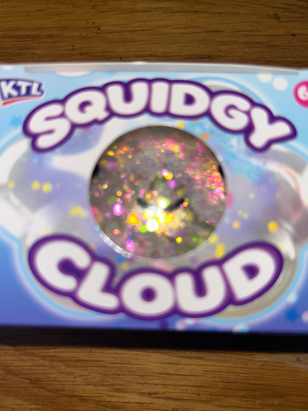 Squidgy cloud glittery squish fidget toy