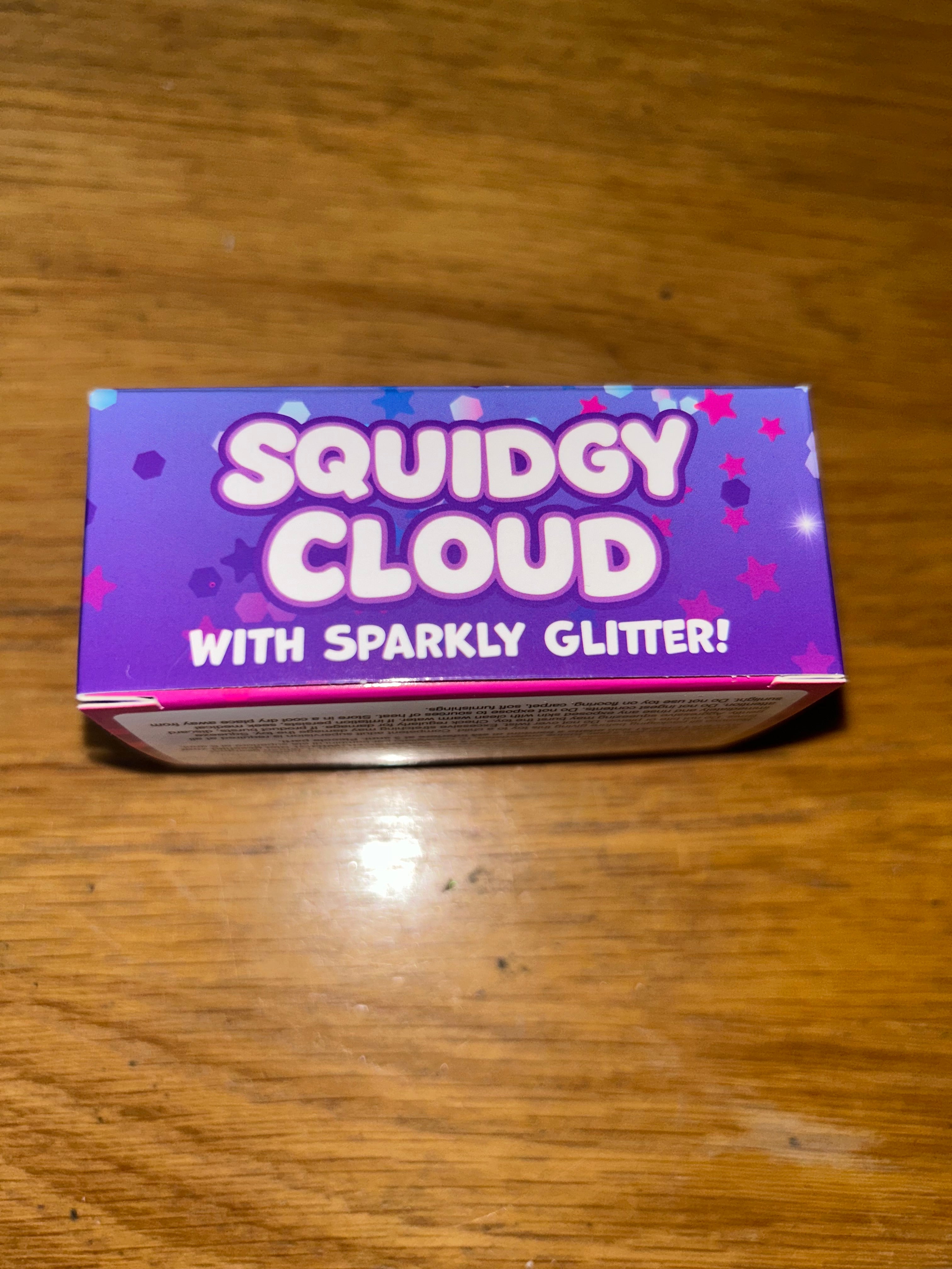 Squidgy cloud glittery squish fidget toy