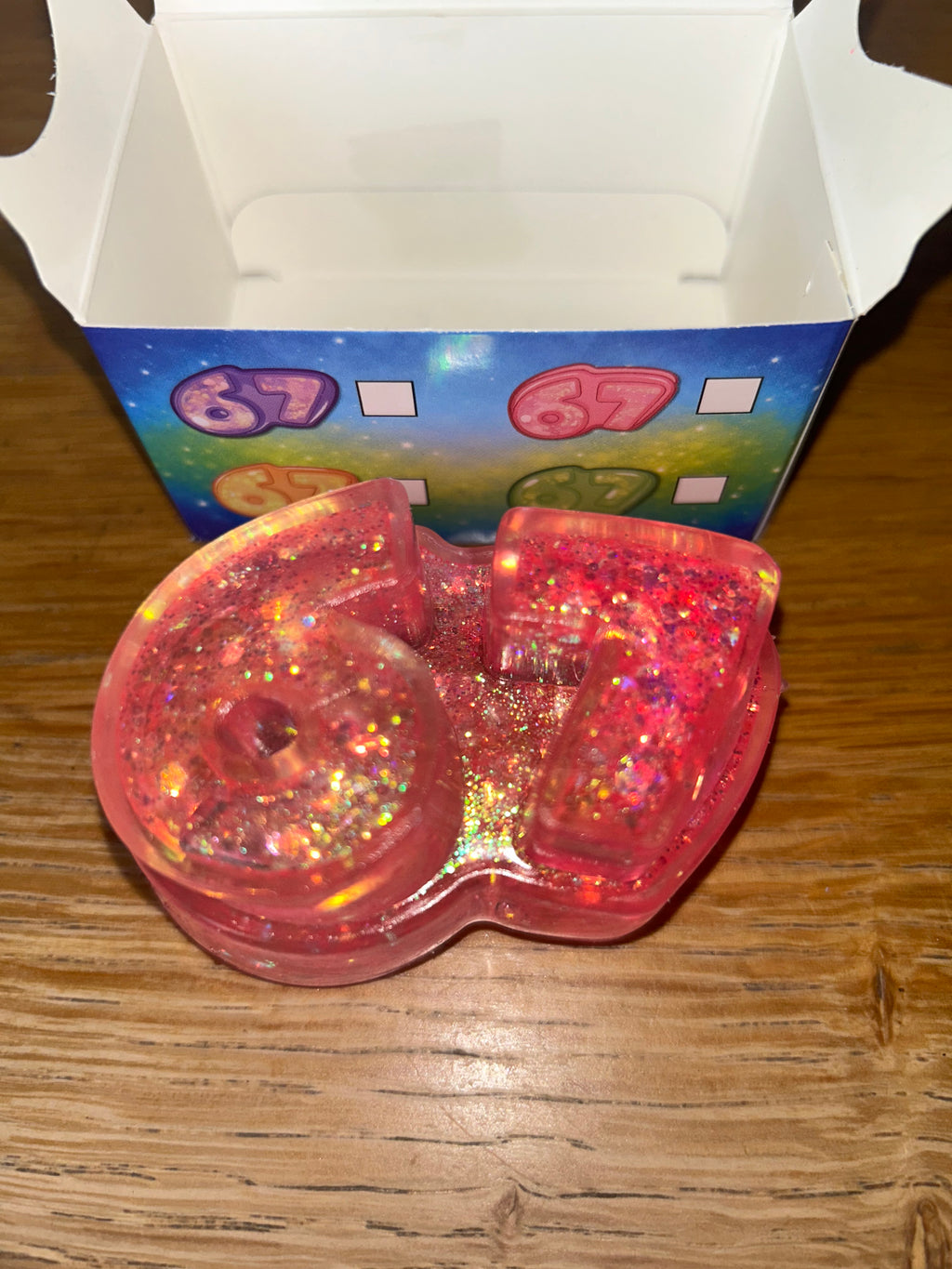 6 7 maltose filled squishy glittery fidget toy