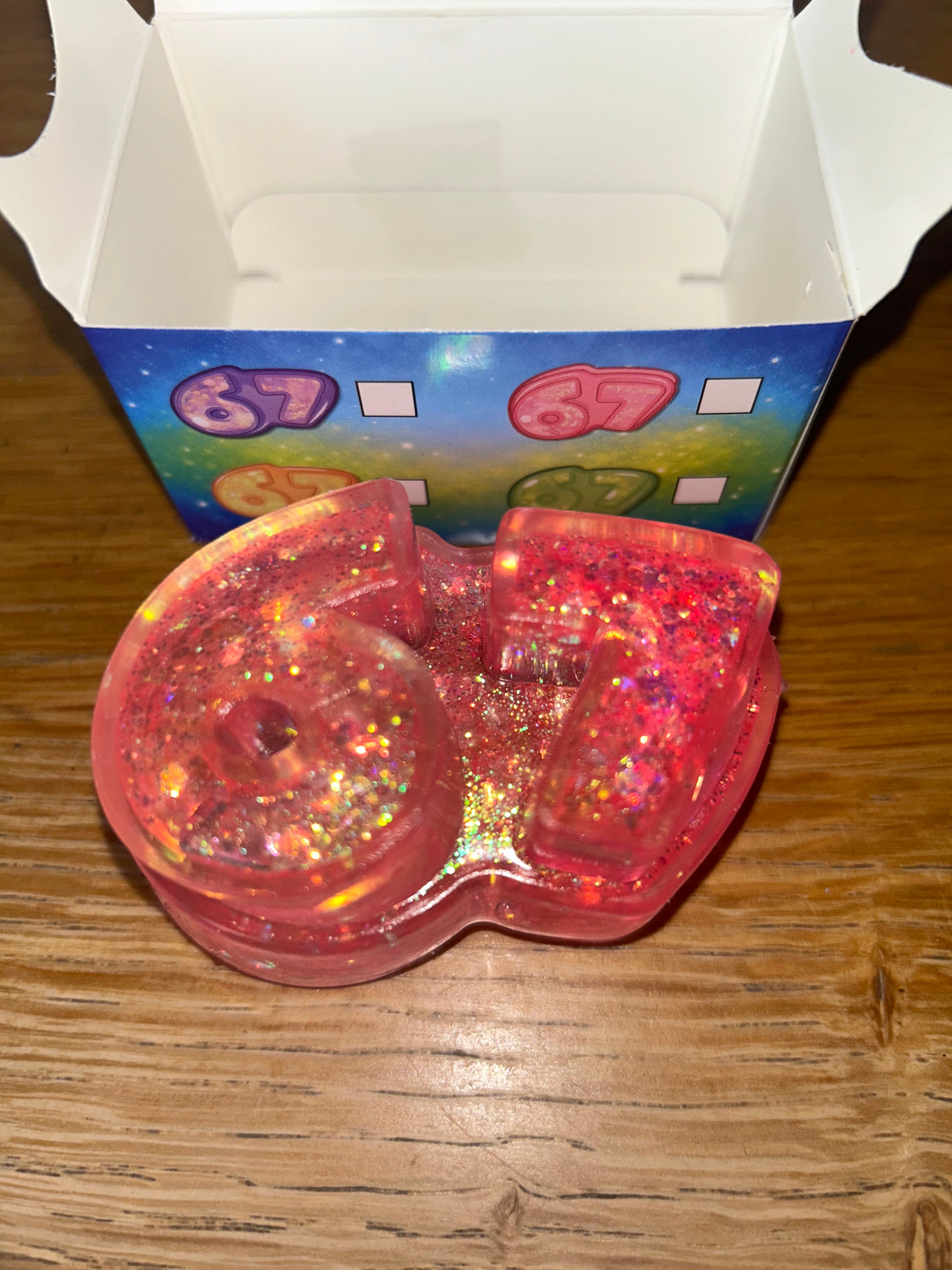 6 7 maltose filled squishy glittery fidget toy