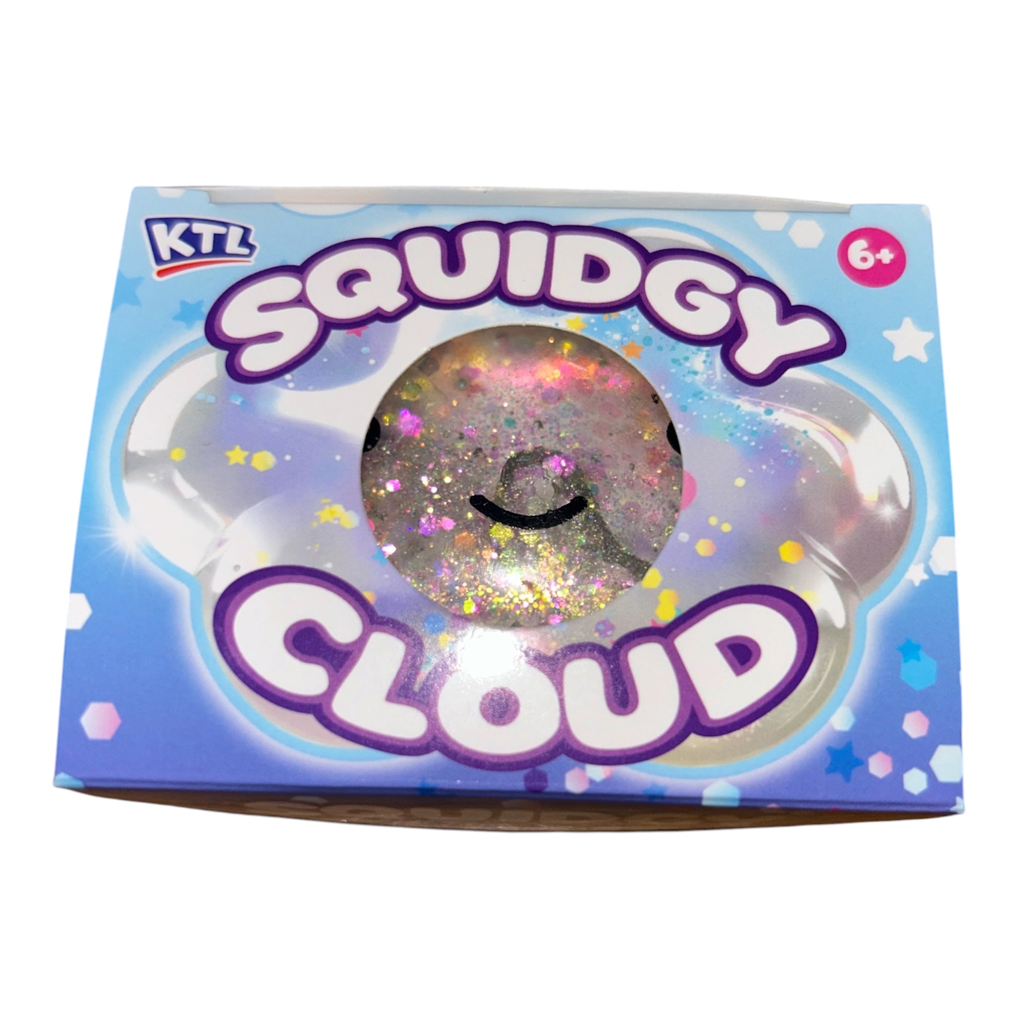 Squidgy cloud glittery squish fidget toy