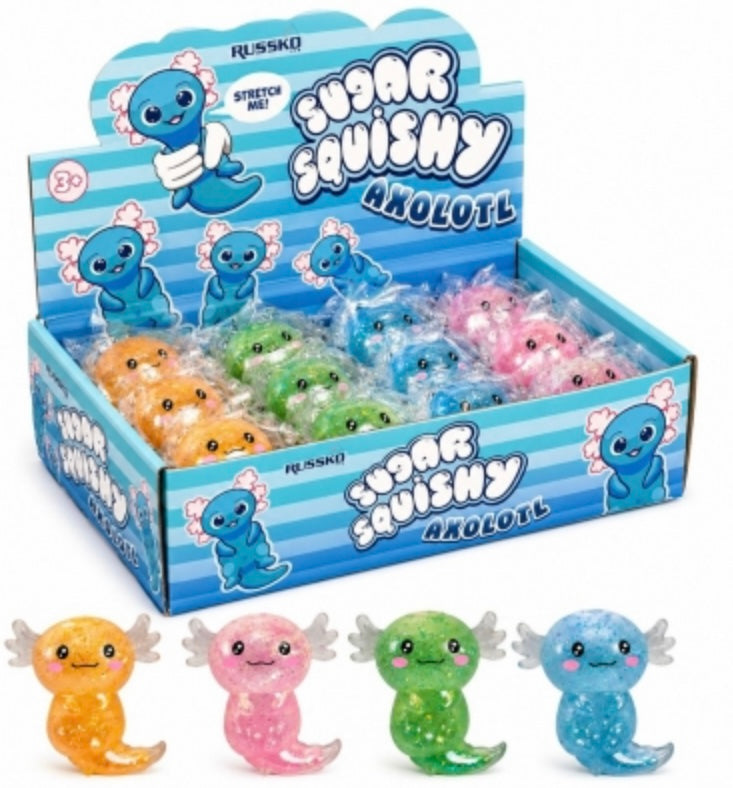 Glitter Maltose Squishy Axolotl Fidget Toy