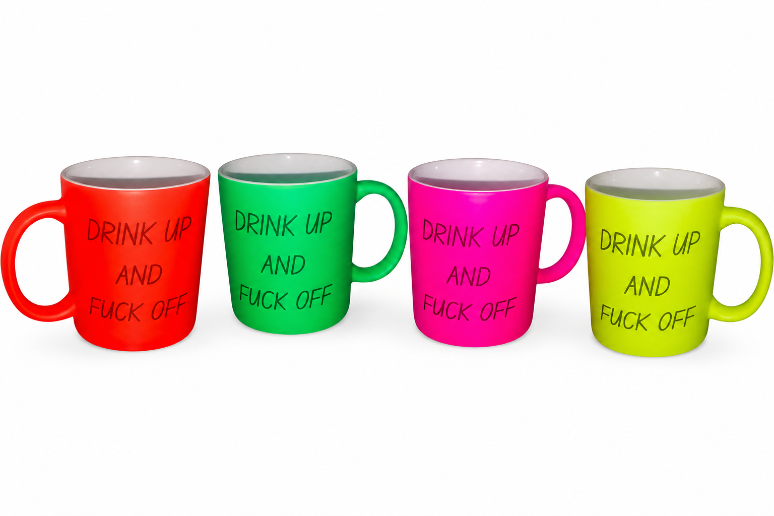 Neon hilarious sweary mug available in 4 different colours.