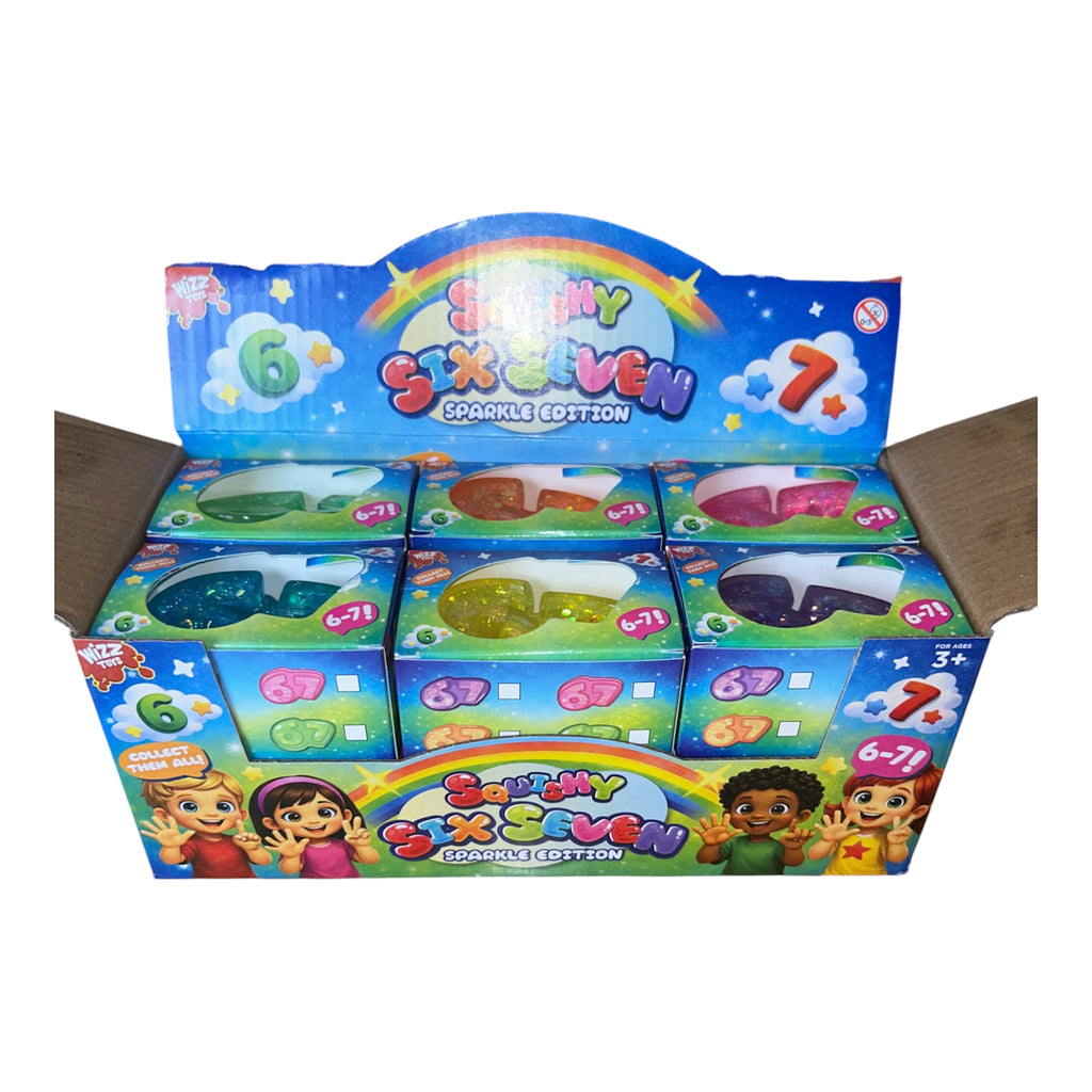 6 7 maltose filled squishy glittery fidget toy
