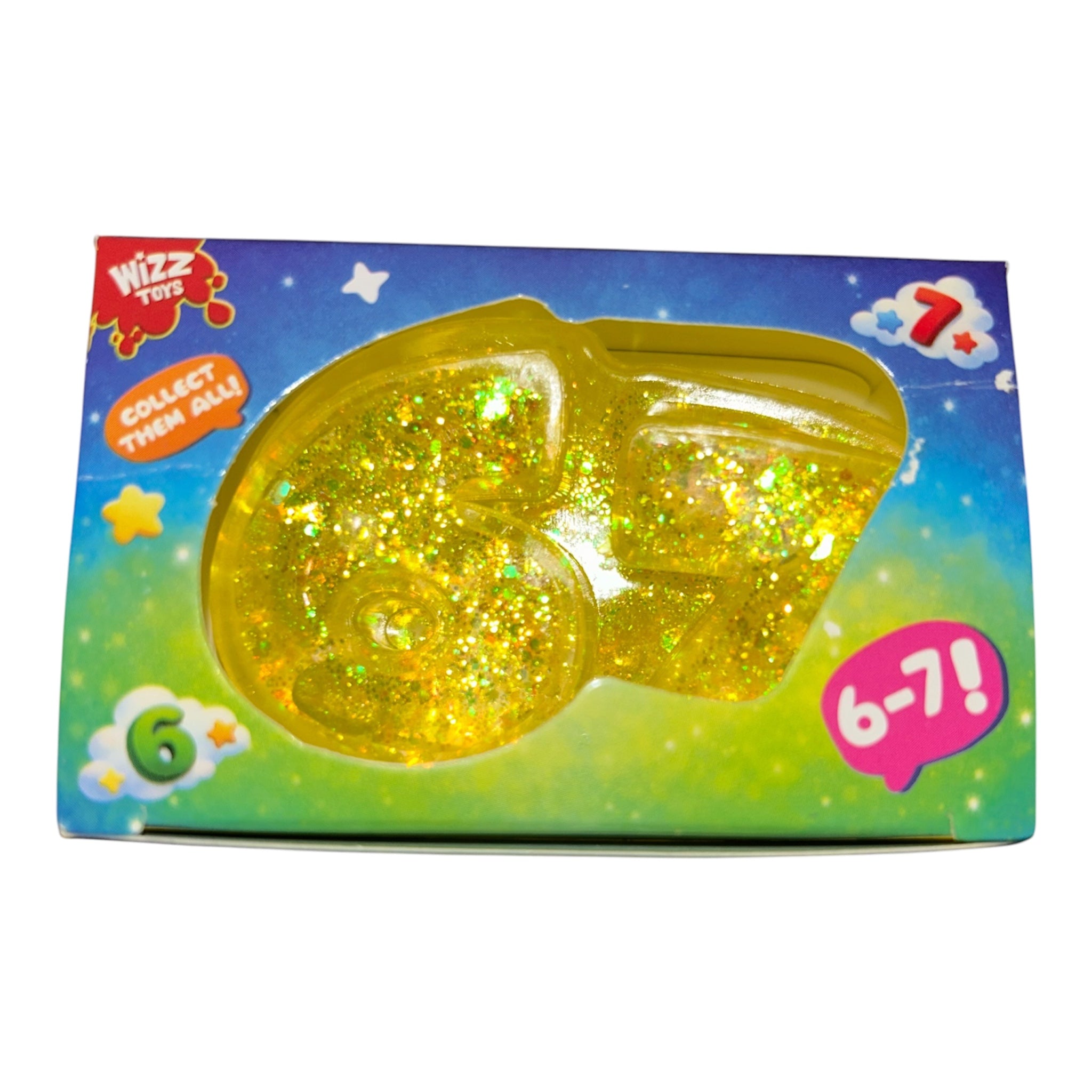 6 7 maltose filled squishy glittery fidget toy