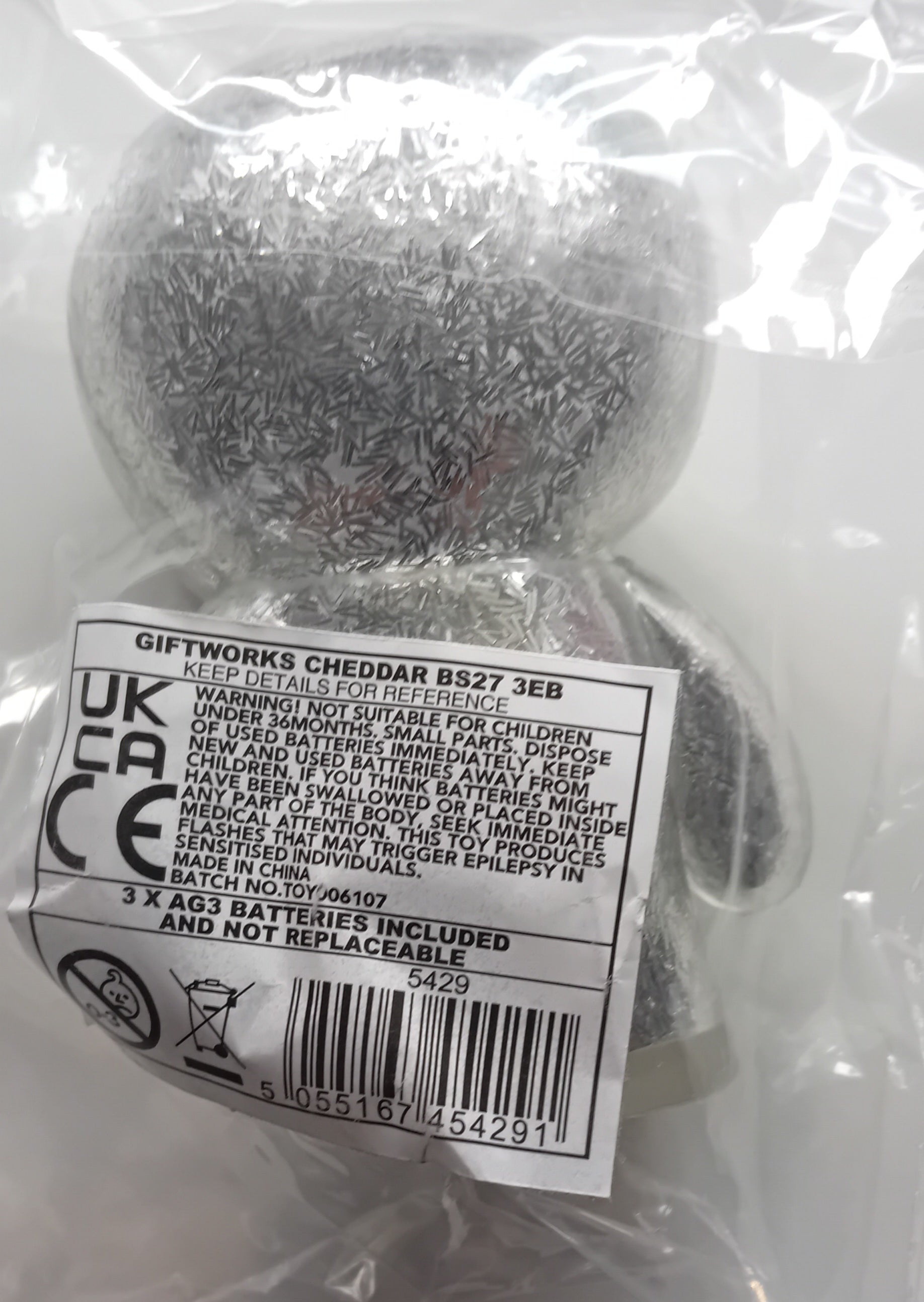 Super Cute Squishy Light Up Glittery Alien Fidget Toy