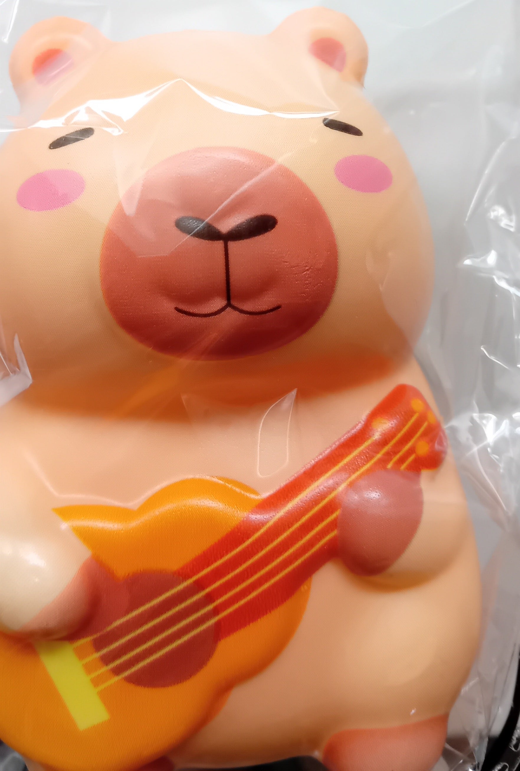 Whizz Toys Novelty Squishy Capybara Playing A Guitar Fidget Stress Reliever Toy