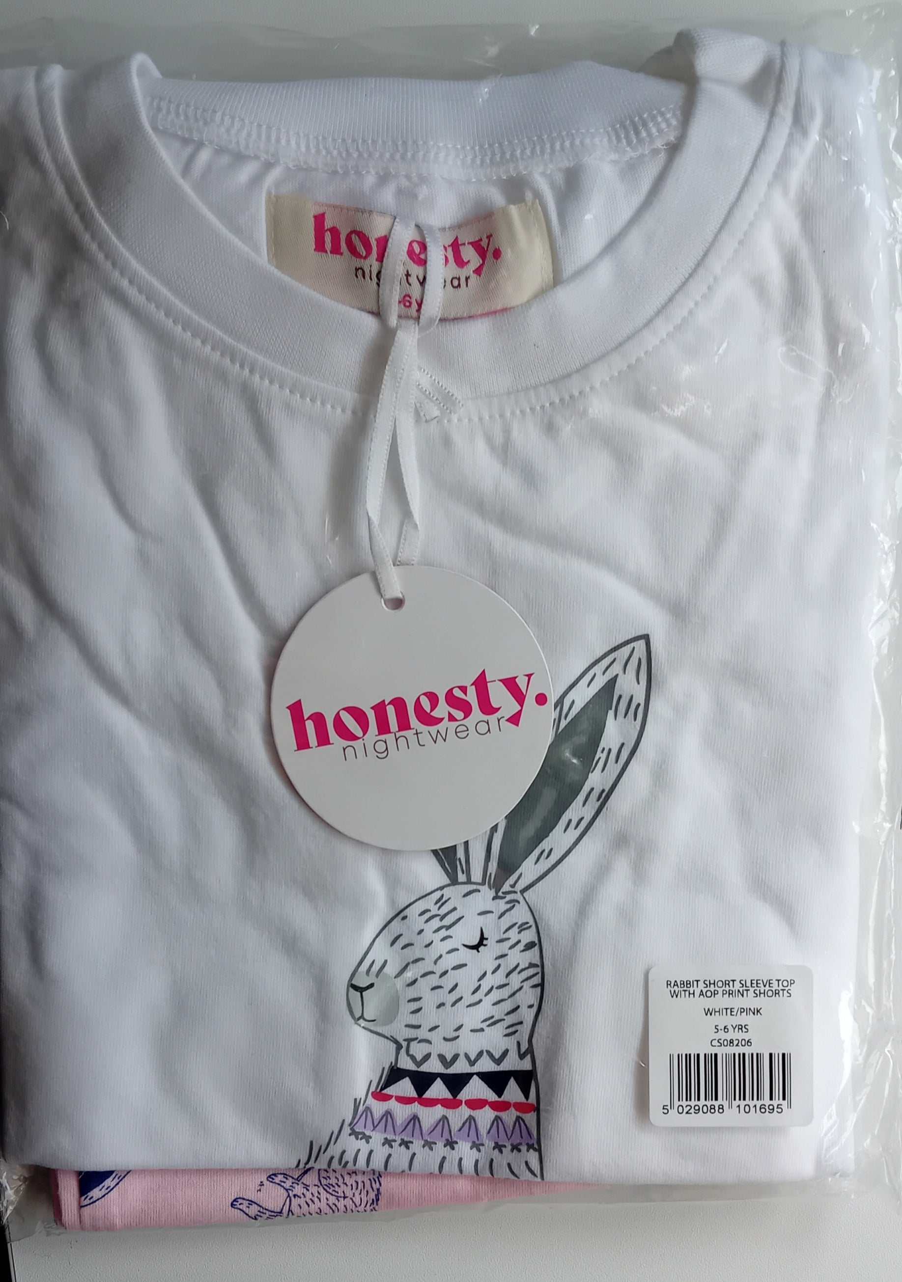 Super Cute Rabbit Design Tee Shirt and Short Pyjama Set
