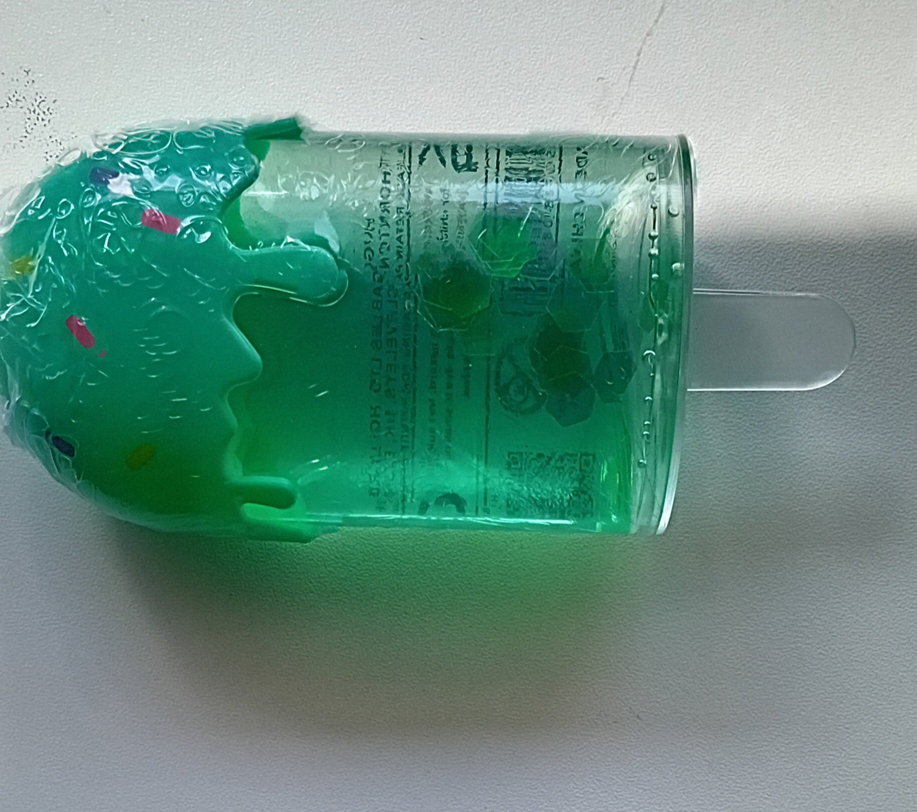 Sensory slime ice lolly on a stick