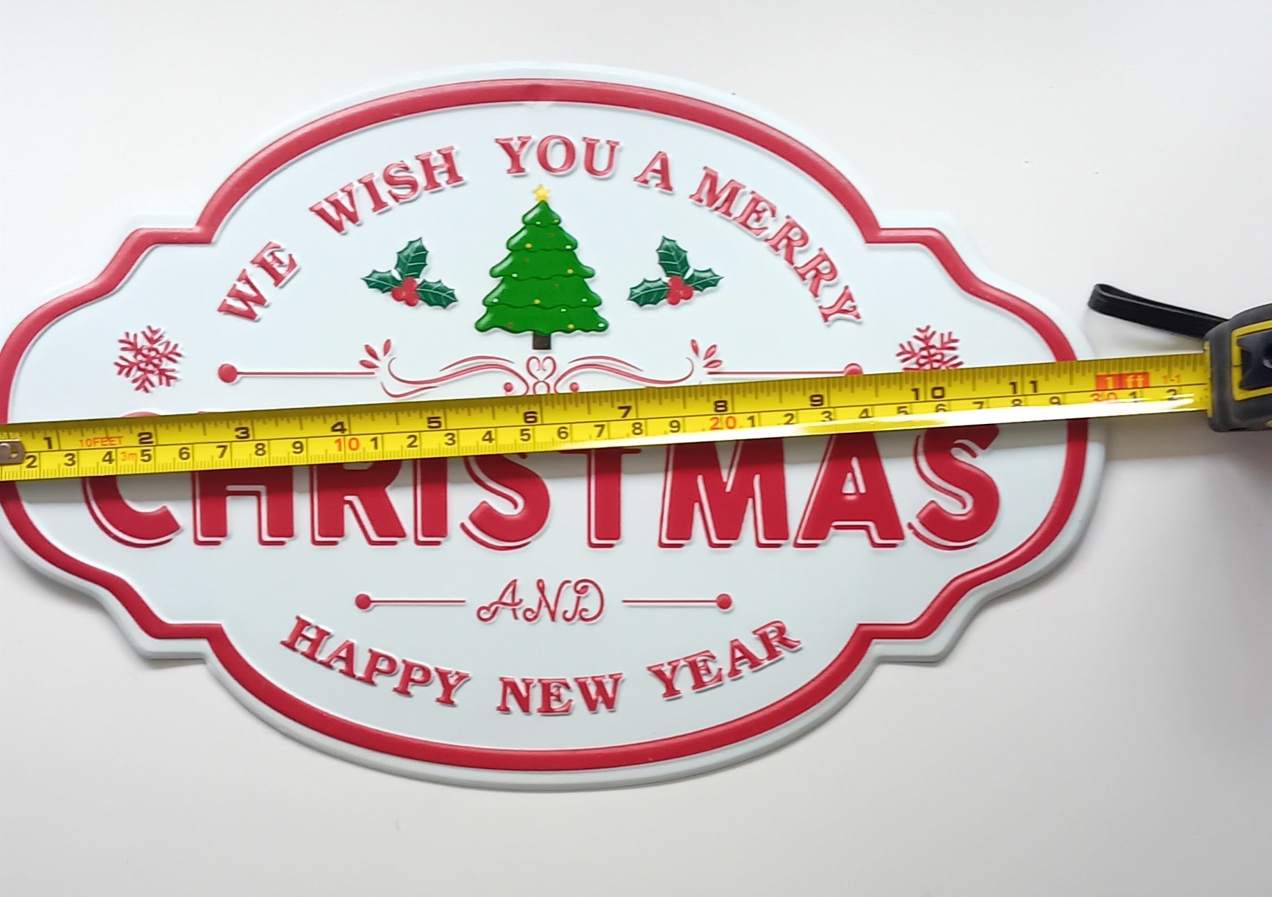 Super Cute We Wish You A Merry Christmas Metal Christmas Decoration