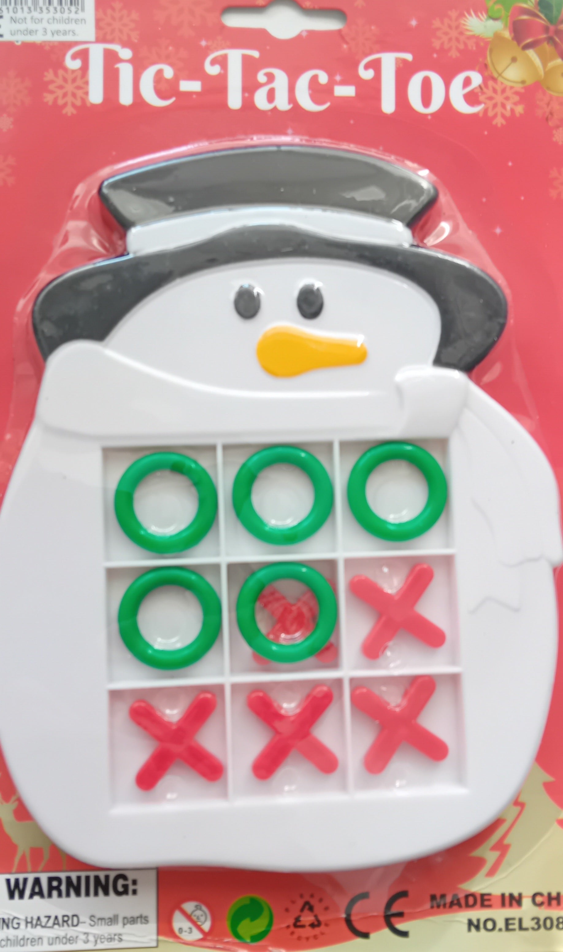 Snowman Design Tic Tak Toe Game. Ideal Stocking Filler