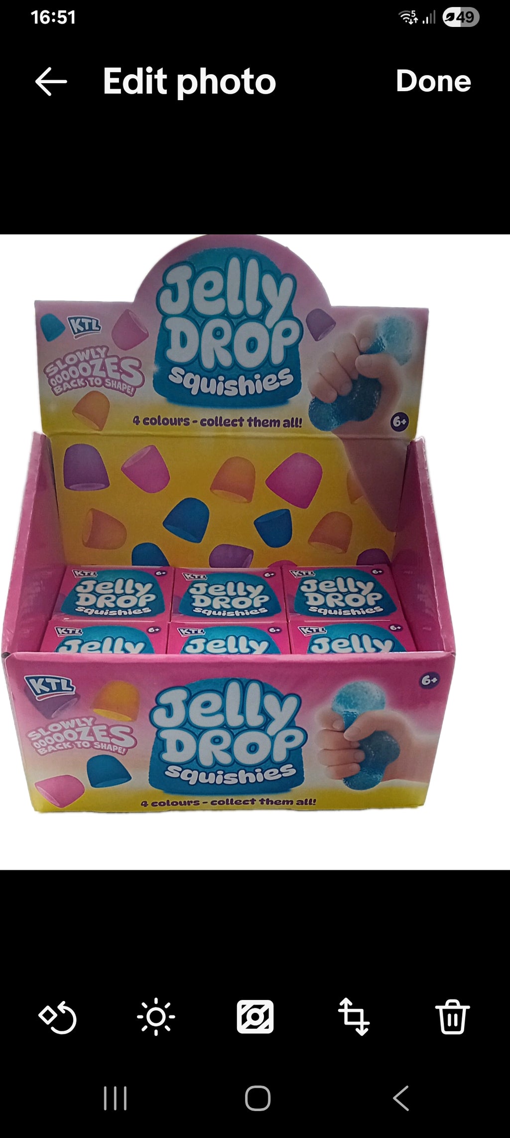 KTL Jelly Drop Squishy Fidget Stress Relief Toy