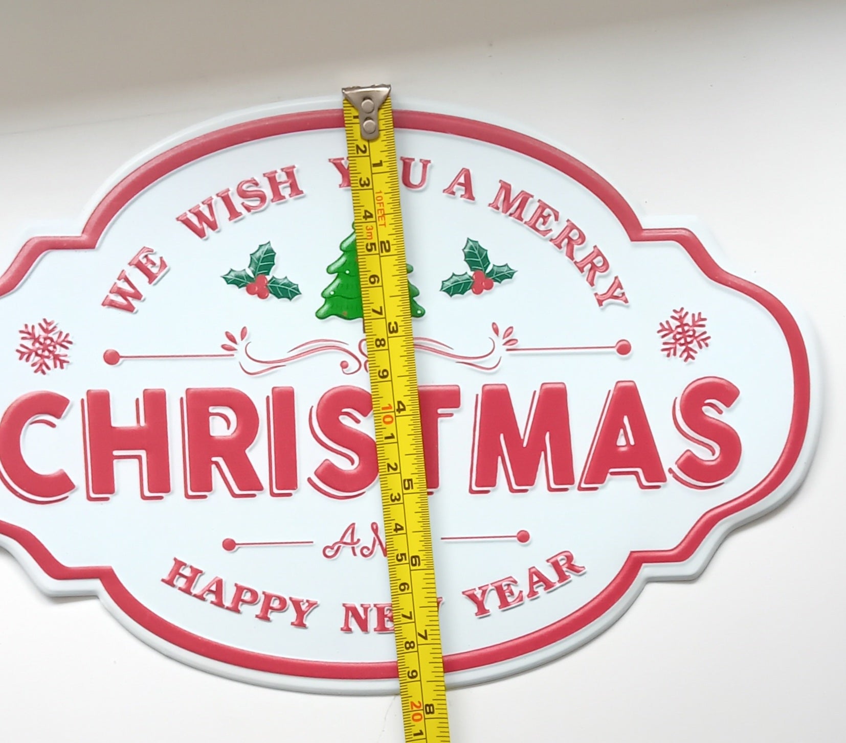 Super Cute We Wish You A Merry Christmas Metal Christmas Decoration
