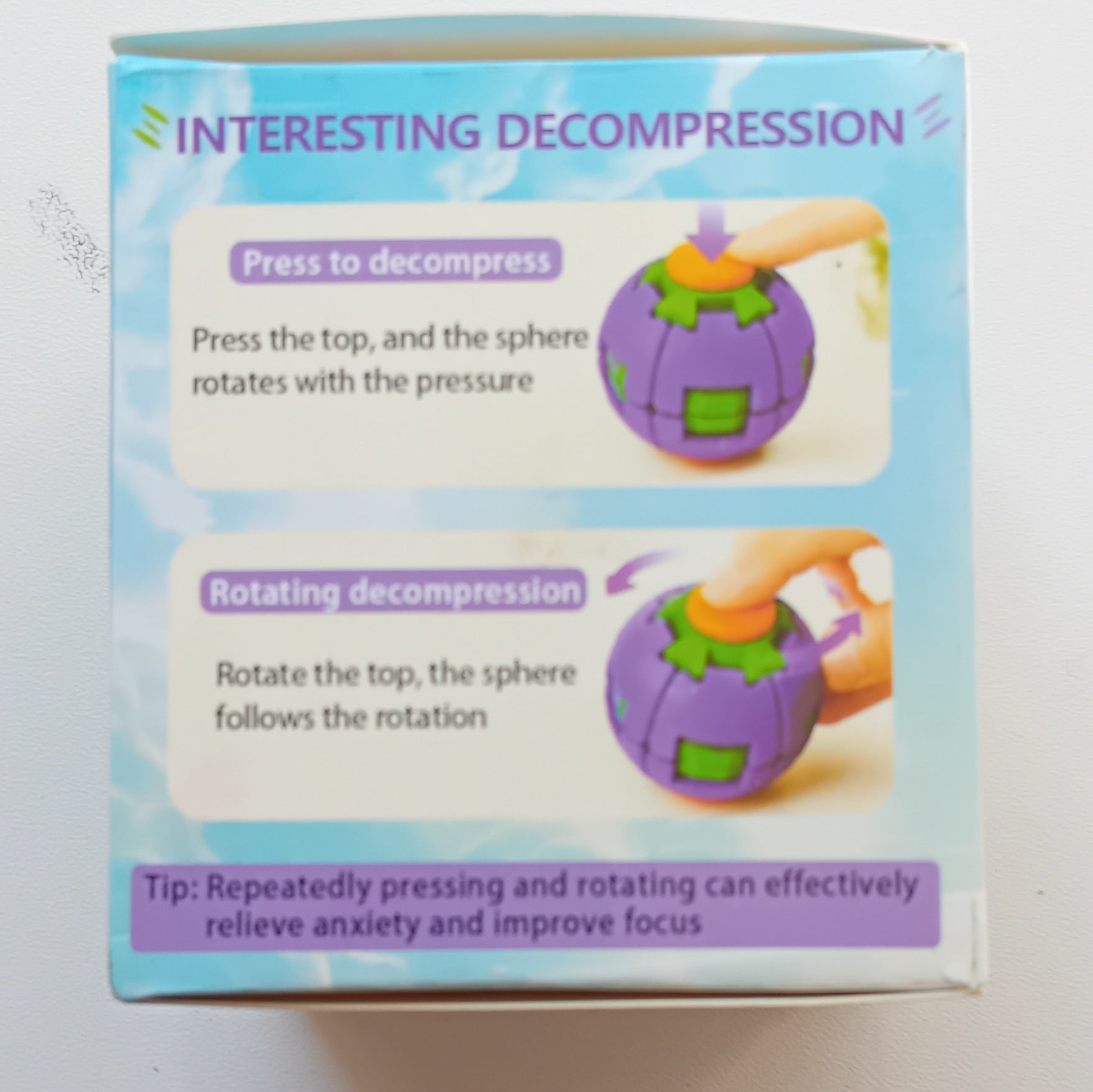 Fingertip Gyro Fidget/Stress Relief Toy. ( Colours may vary )