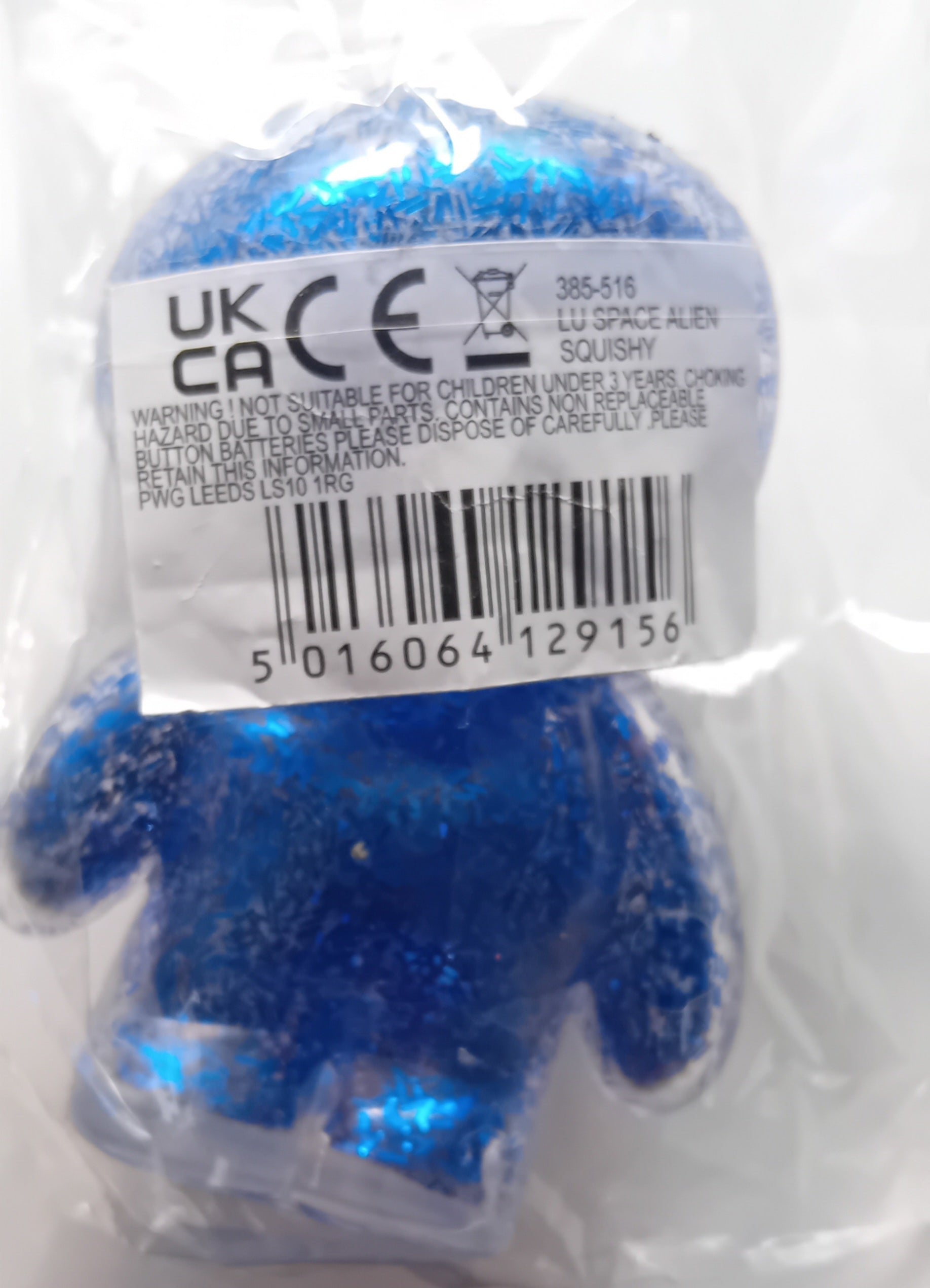 Super Cute Squishy Light Up Glittery Alien Fidget Toy