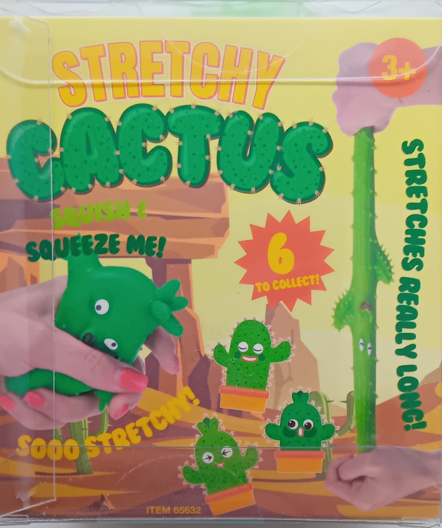 Super Fun Stretchy Cactus In A Pot Fidget Toy