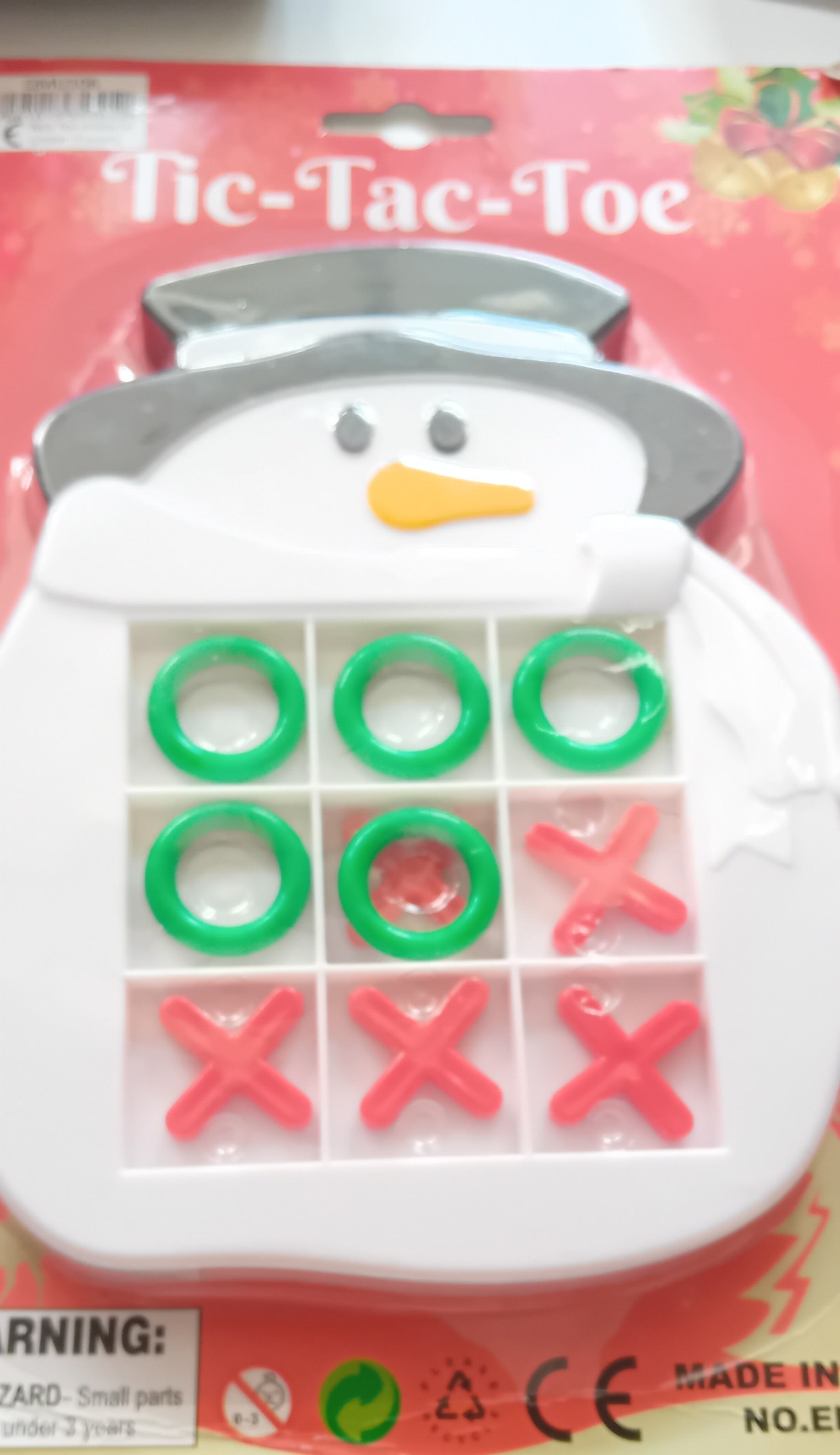 Snowman Design Tic Tak Toe Game. Ideal Stocking Filler