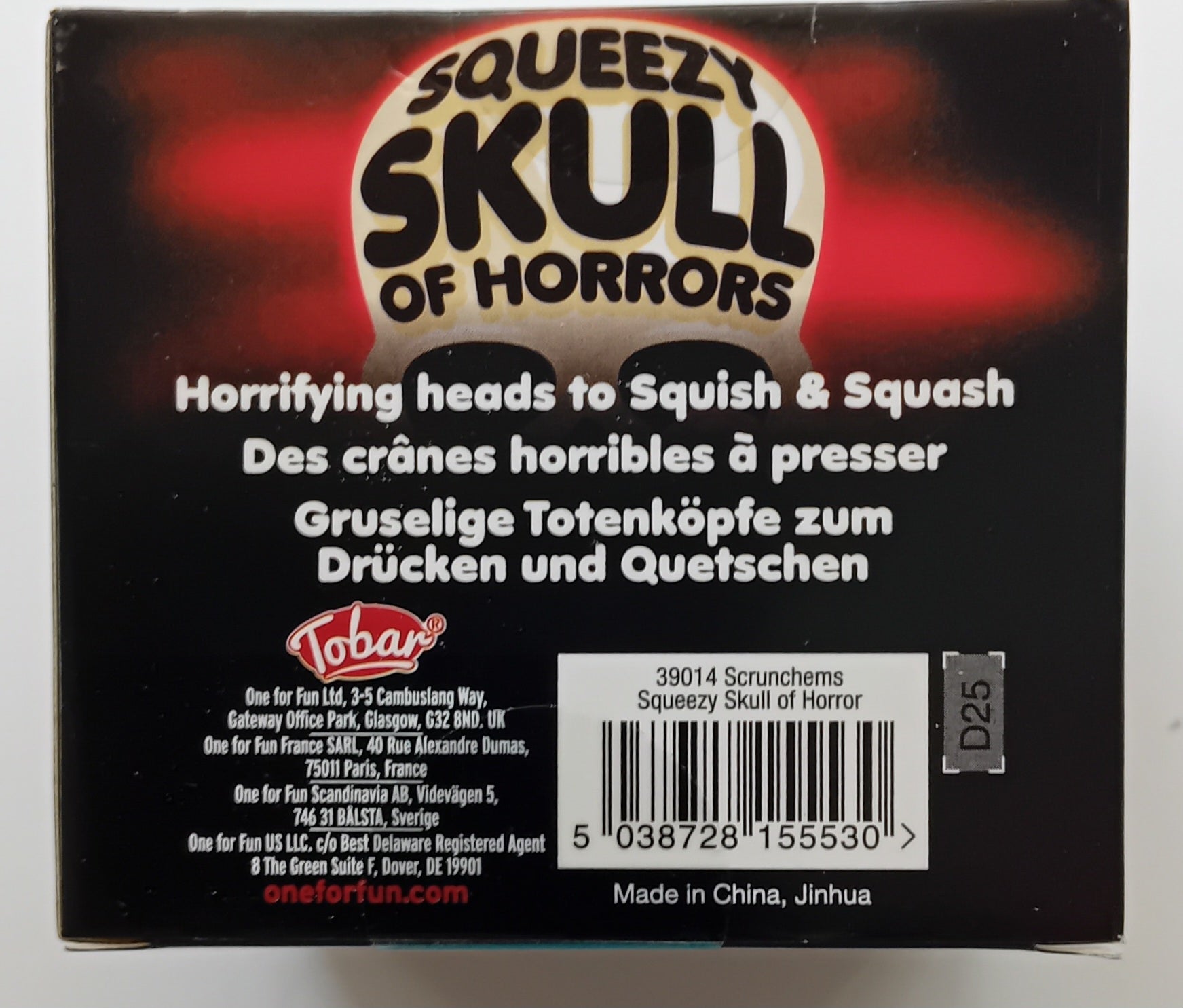 Glow in the Dark Srunchems Squeezy Skull of Horror